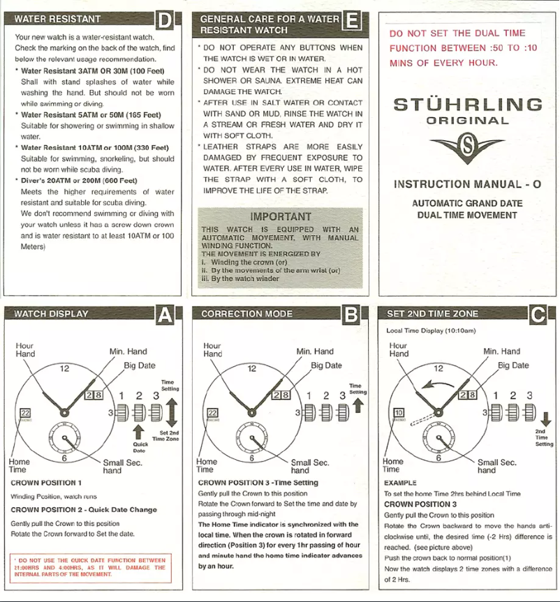 First page image of the manual for O