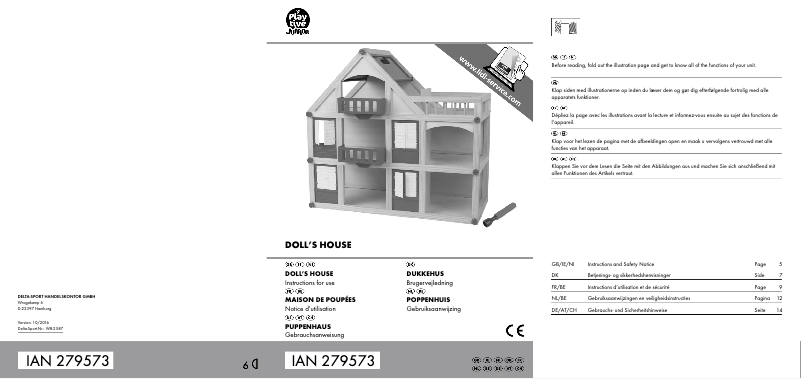 First page image of the manual for IAN 279573