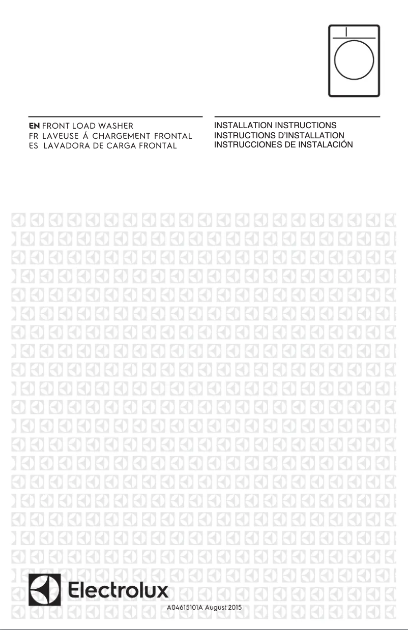 Page 1 of the manual Installation Guide Electrolux EFLW417S