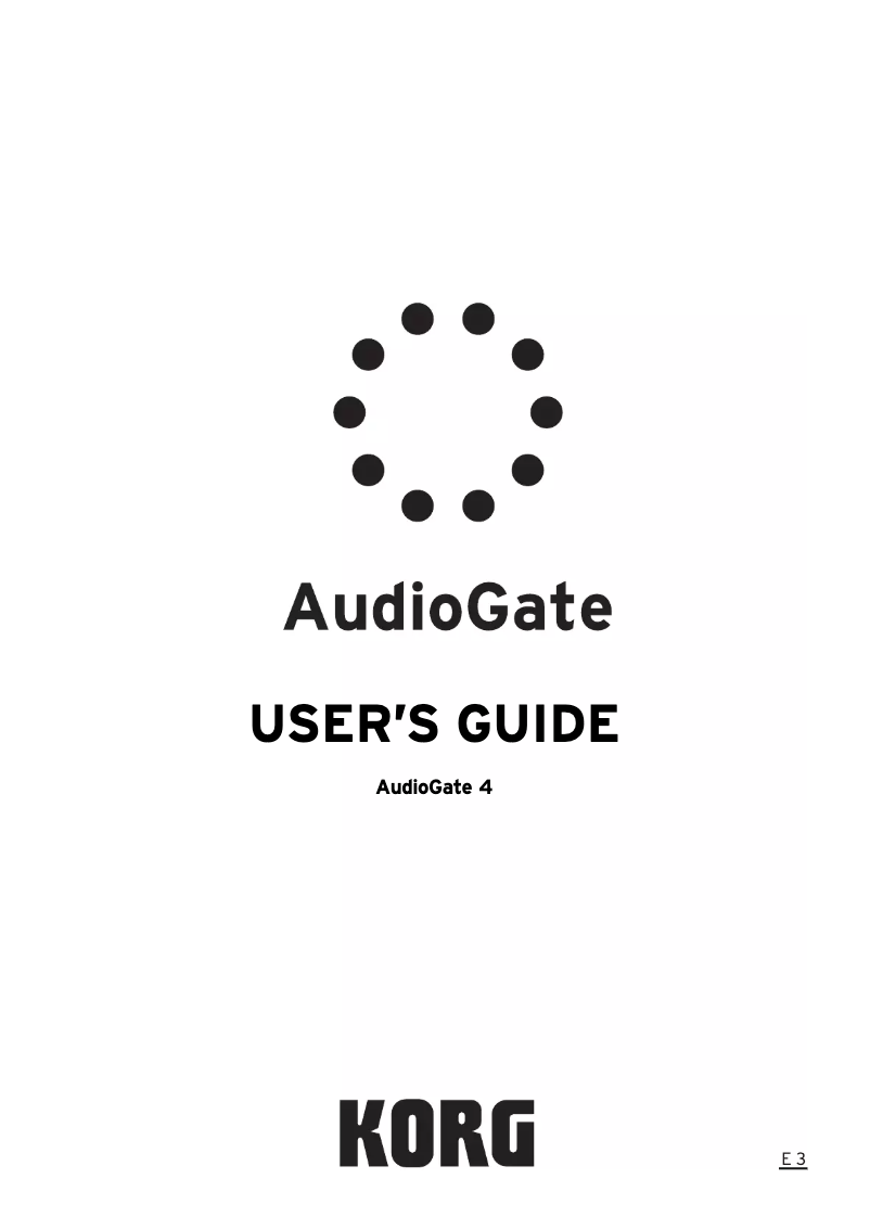 First page image of the manual for AudioGate 4