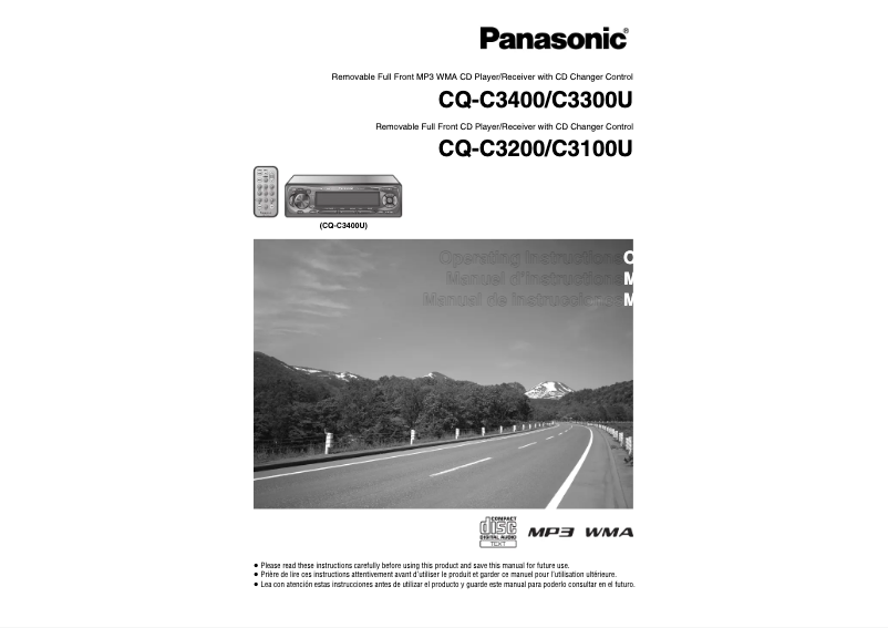 Page 1 of the manual User Manual Panasonic CQ-C3100U