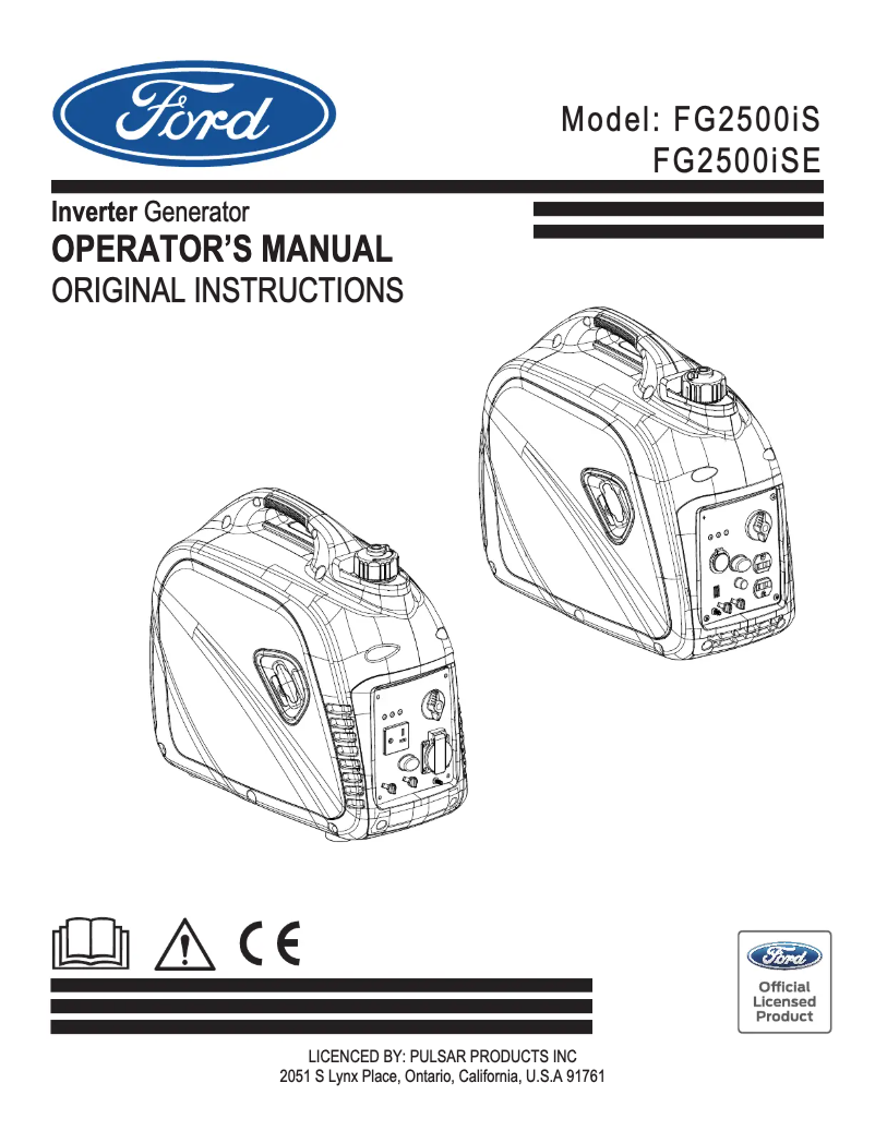 Page 1 of the manual User Manual Ford FG2500iS