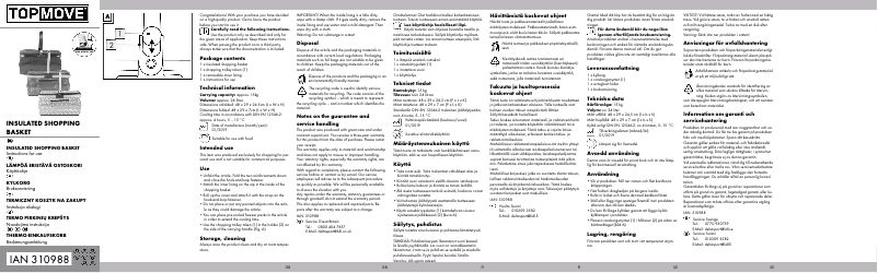 First page image of the manual for IAN 310988