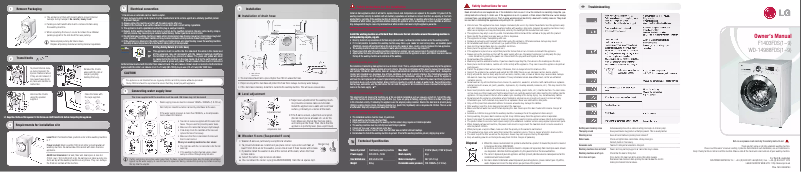First page image of the manual for F1403FDS5