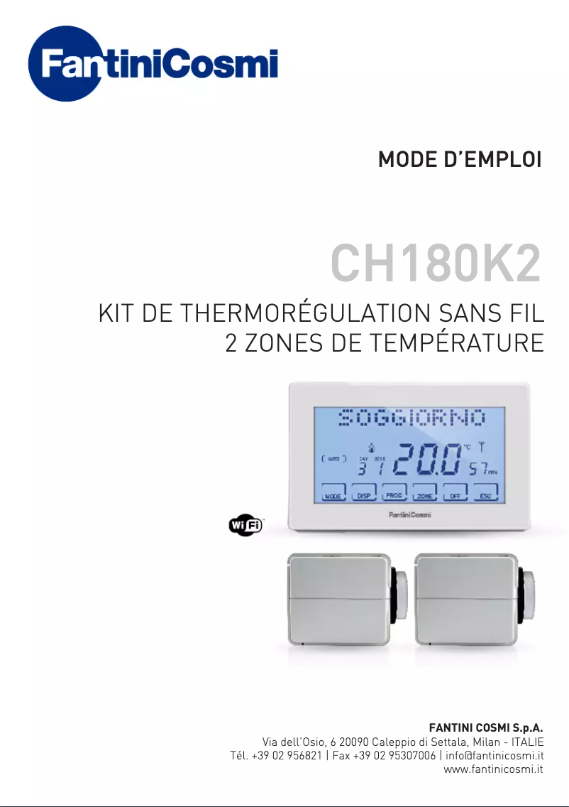 Page 1 of the manual User Manual Fantini Cosmi CH180K2