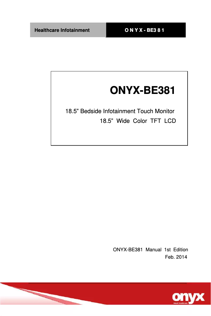 First page image of the manual for BE381