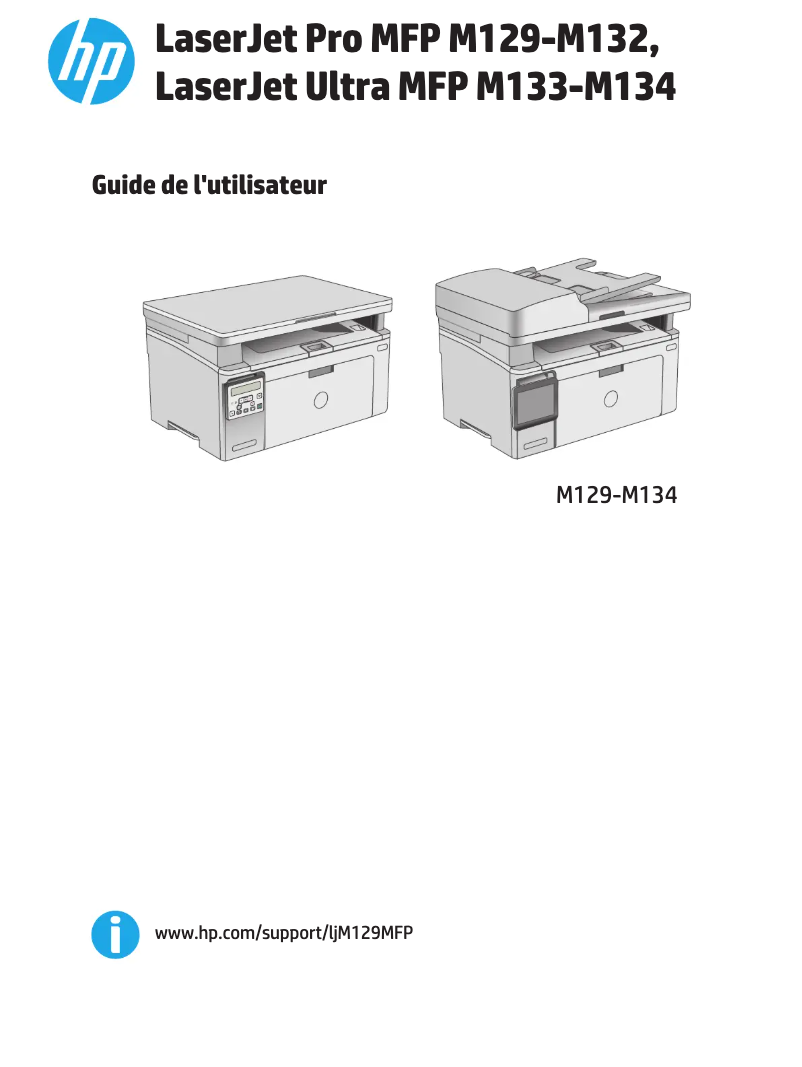 Page 1 of the manual User Manual HP LaserJet Pro MFP M132