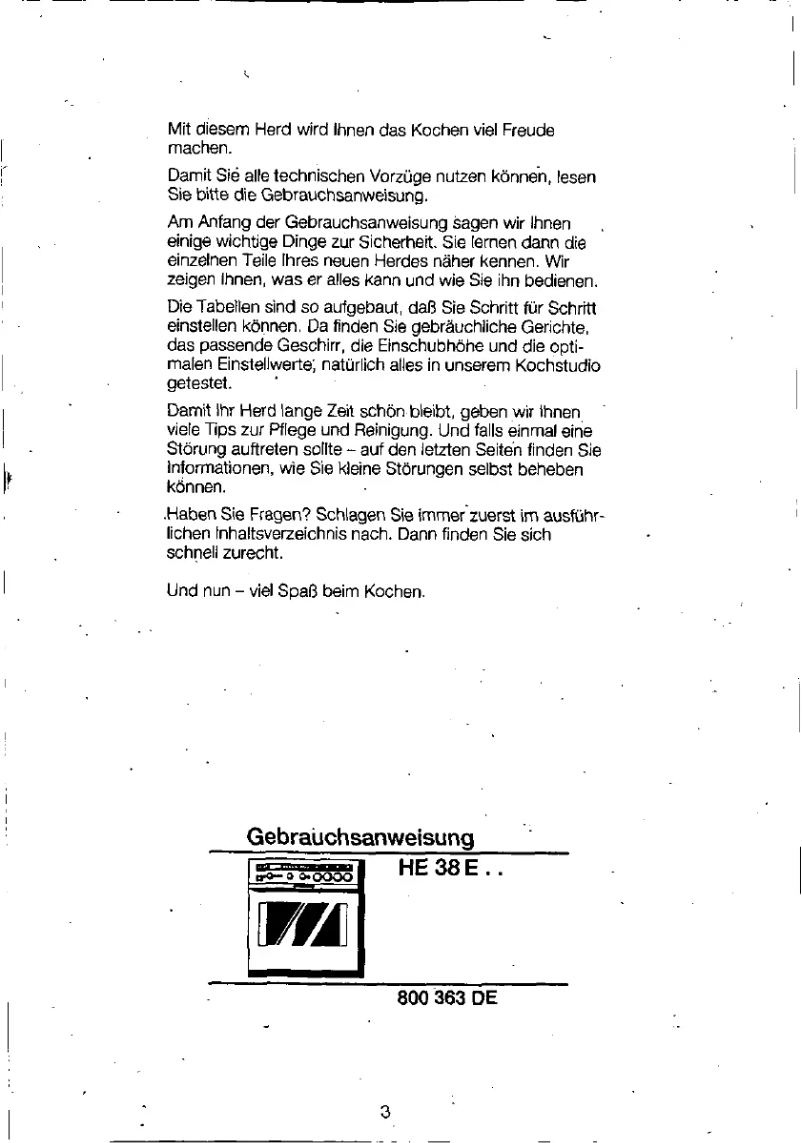 Page 1 of the manual User Manual Siemens HE38E25