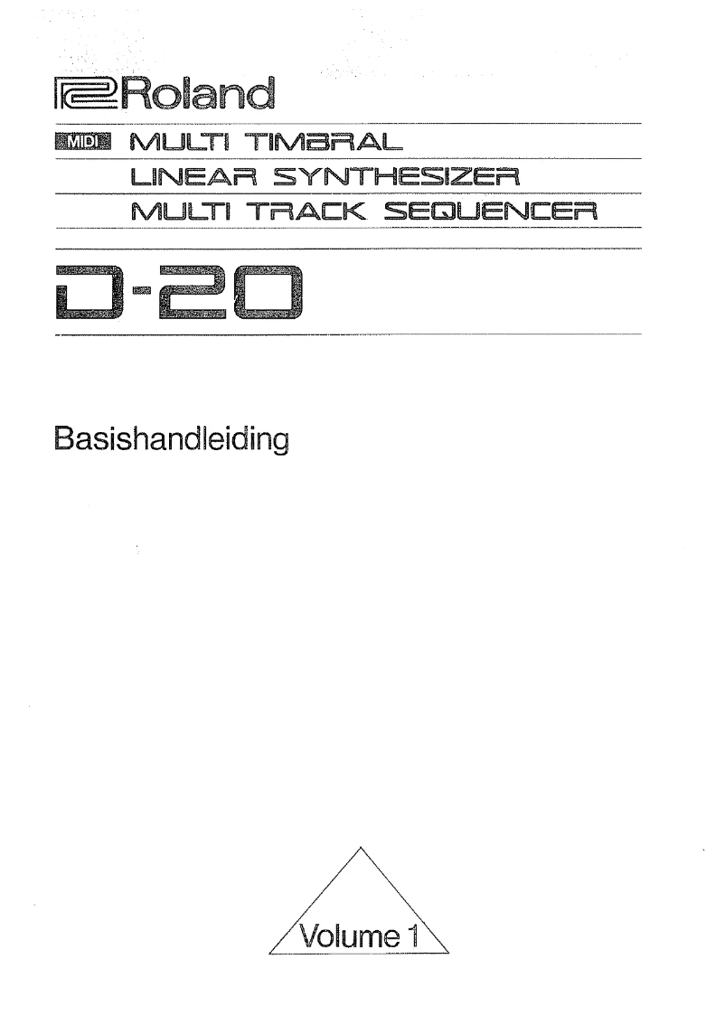 Image de la première page du manuel de l'appareil D-20