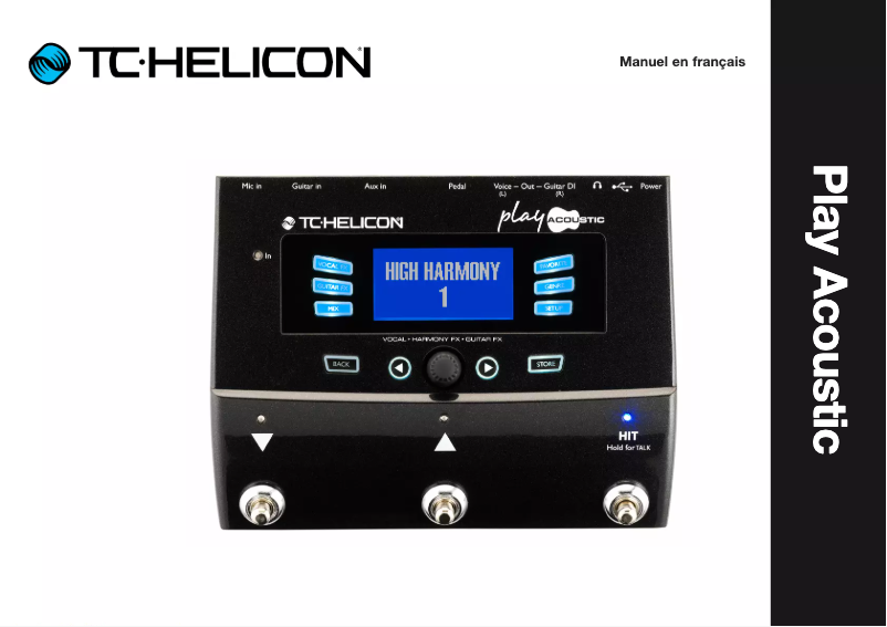Page 1 of the manual User Manual TC Helicon Play Acoustic