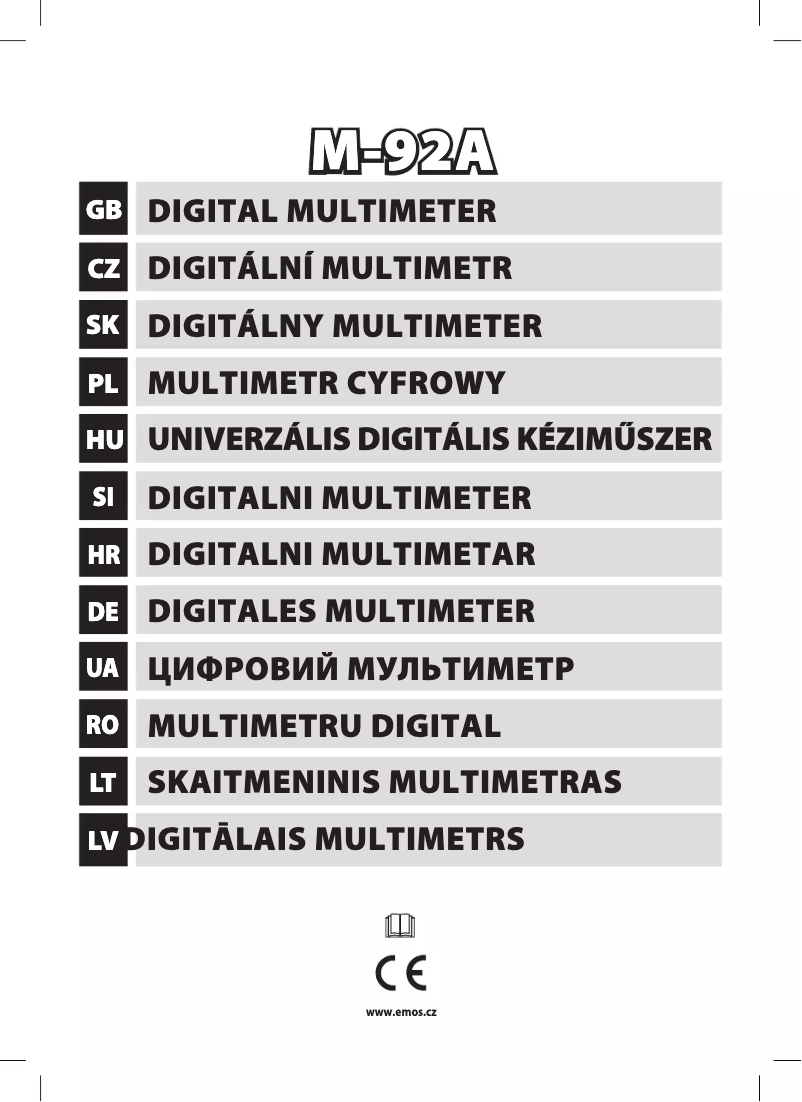 Page 1 of the manual User Manual Emos M92A