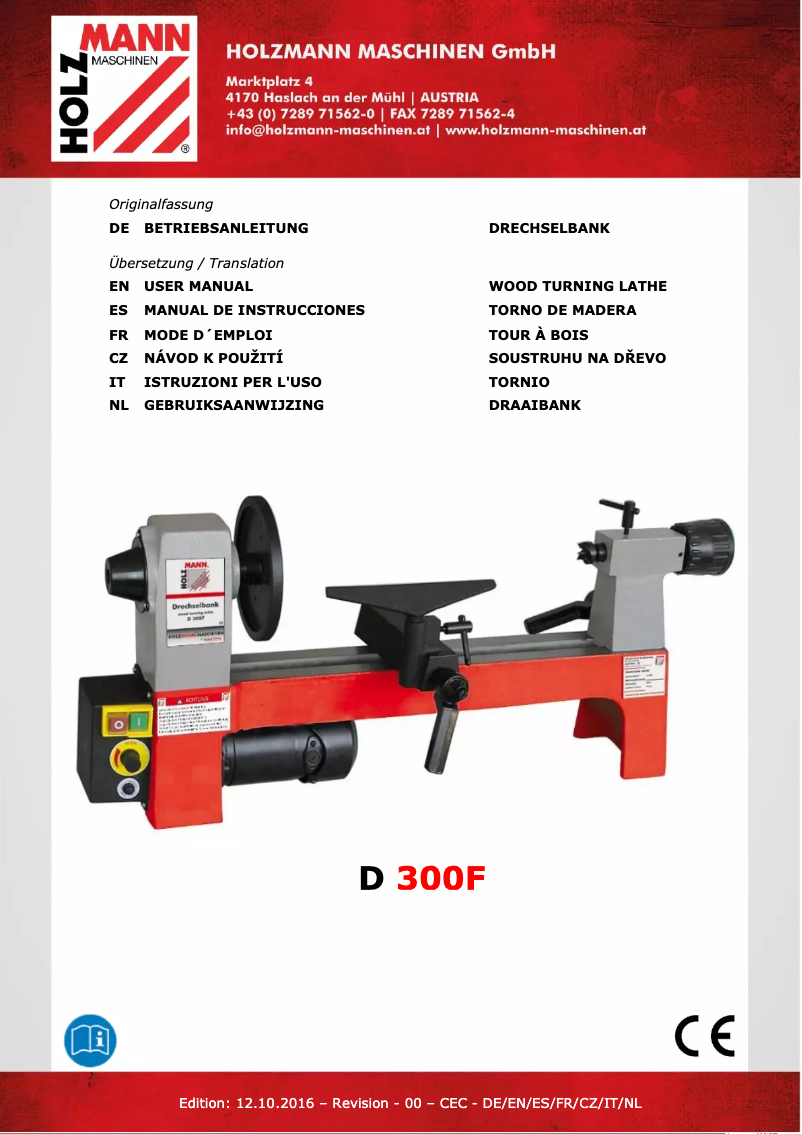 Page 1 of the manual User Manual Holzmann D 300F
