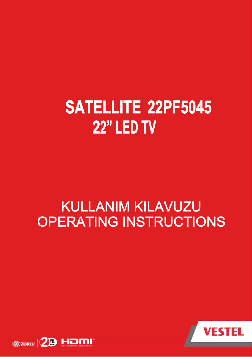 First page image of the manual for 22PF5045