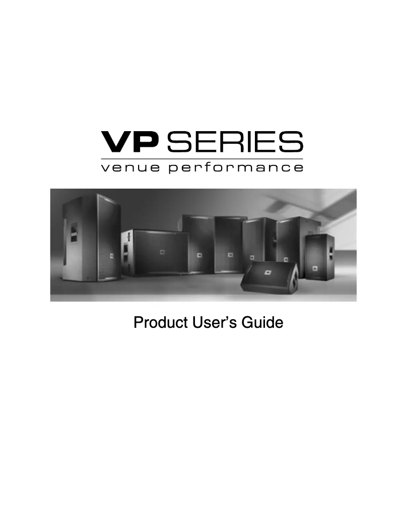 Page 1 of the manual User Manual JBL VP7212/64DP