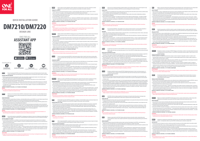 Page 1 of the manual User Manual One for all DM 7210