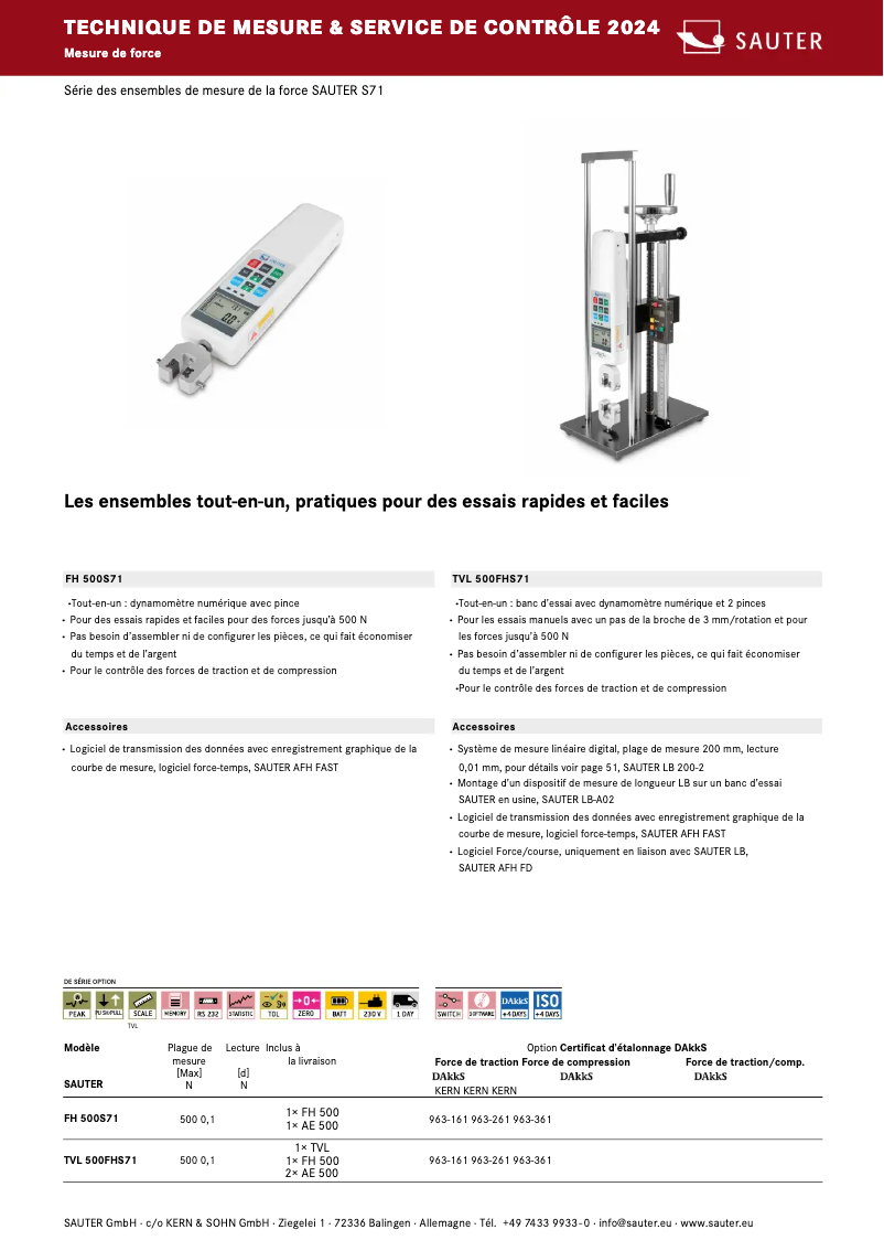 Page 1 of the manual Brochure Kern FH 500S71