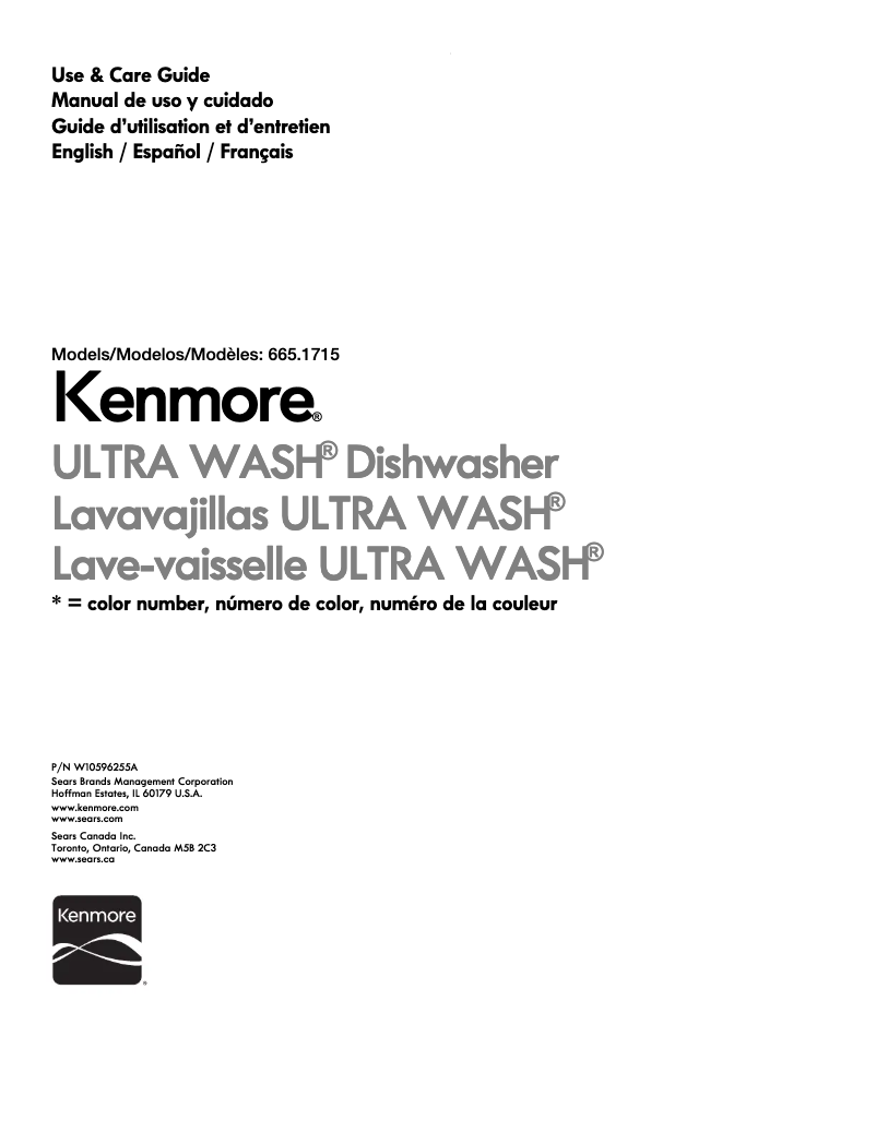 Page 1 of the manual User Manual Kenmore 665.17152