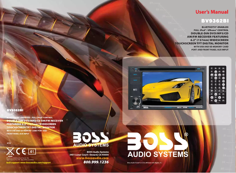 Page 1 de la notice Manuel utilisateur Boss BV9362BI