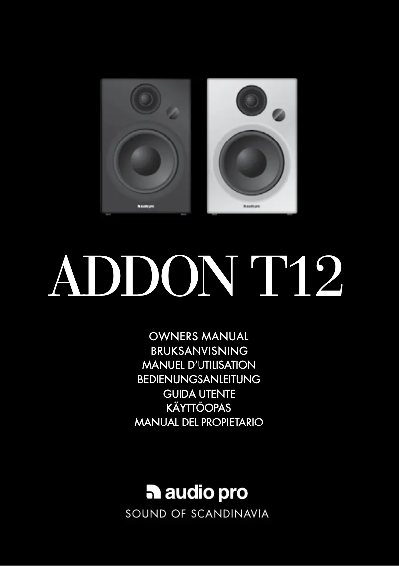 Page 1 of the manual User Manual Audio Pro Addon T12