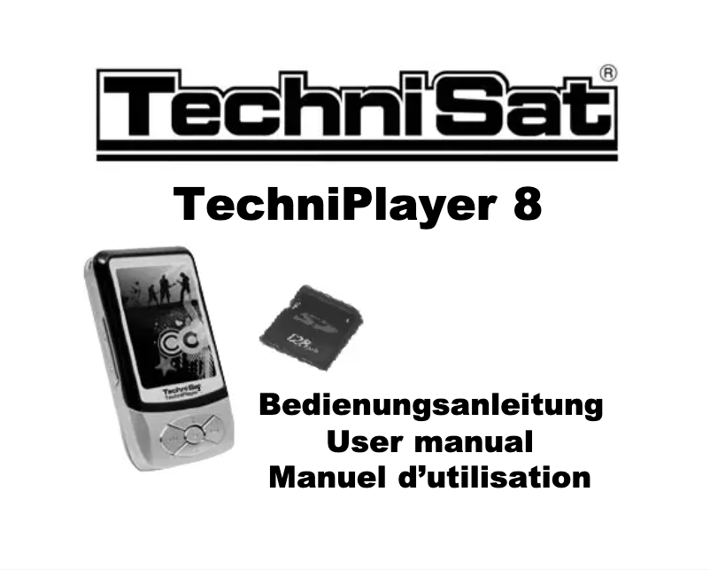Page 1 of the manual User Manual TechniSat TechniPlayer 8
