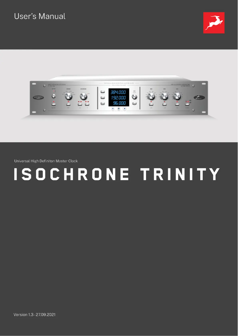 First page image of the manual for Trinity