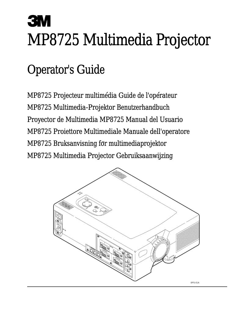 Page 1 of the manual User Manual 3M MP8725