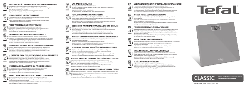 Page 1 of the manual User Manual Tefal Classic PP1133