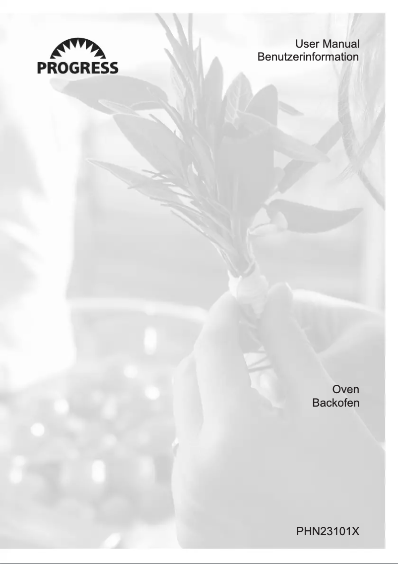 Page 1 of the manual User Manual Progress PHN23101X