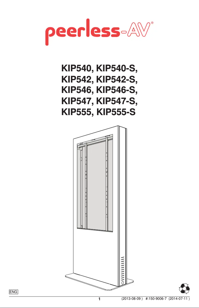 First page image of the manual for KIP555-S