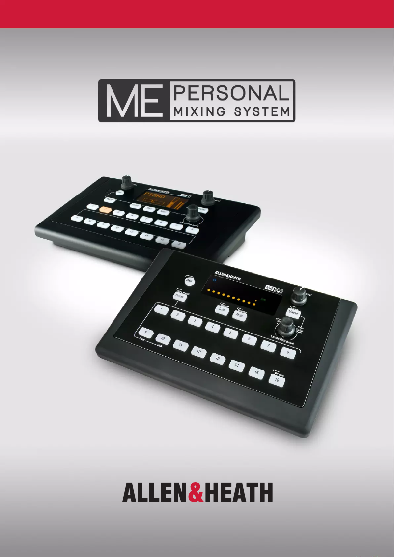 Page 1 of the manual Brochure Allen & Heath ME-1