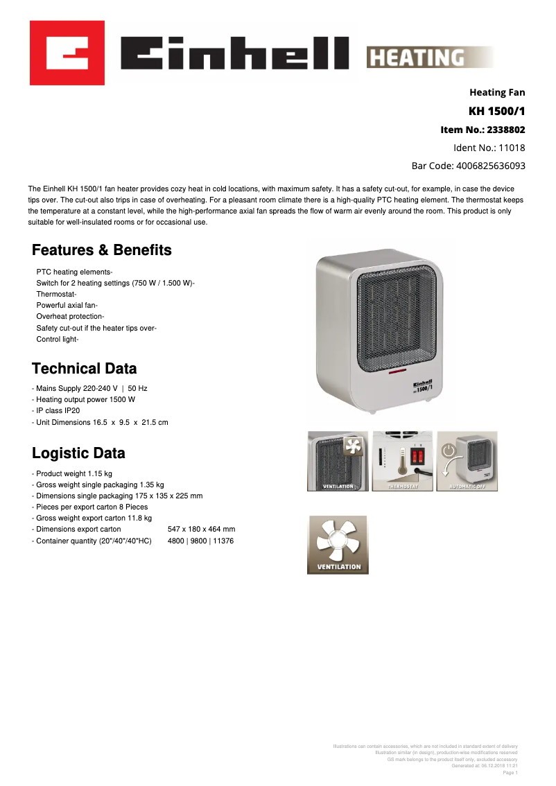 First page image of the manual for KH 1500/1