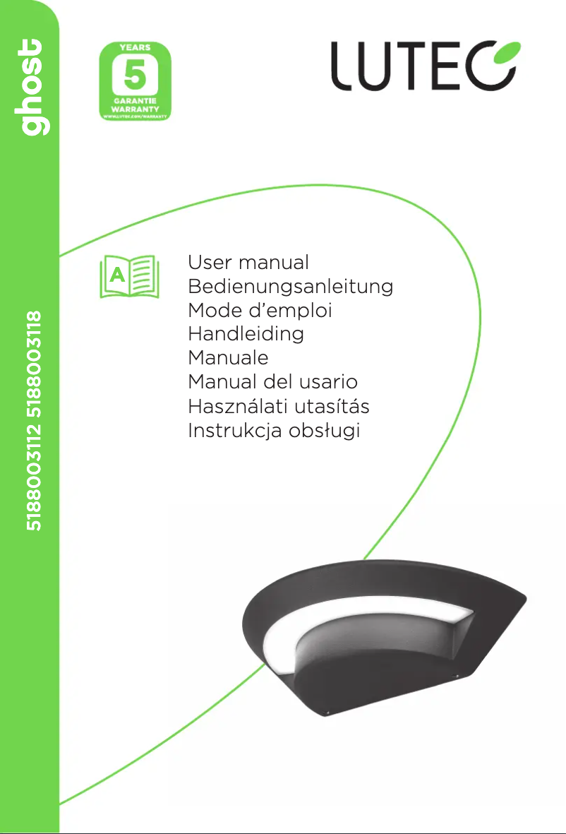 Page 1 of the manual User Manual Lutec Ghost