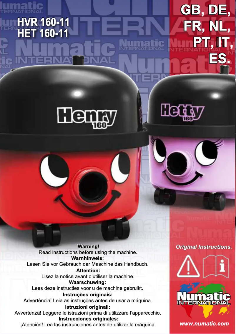 First page image of the manual for Hetty Compact HET160-11