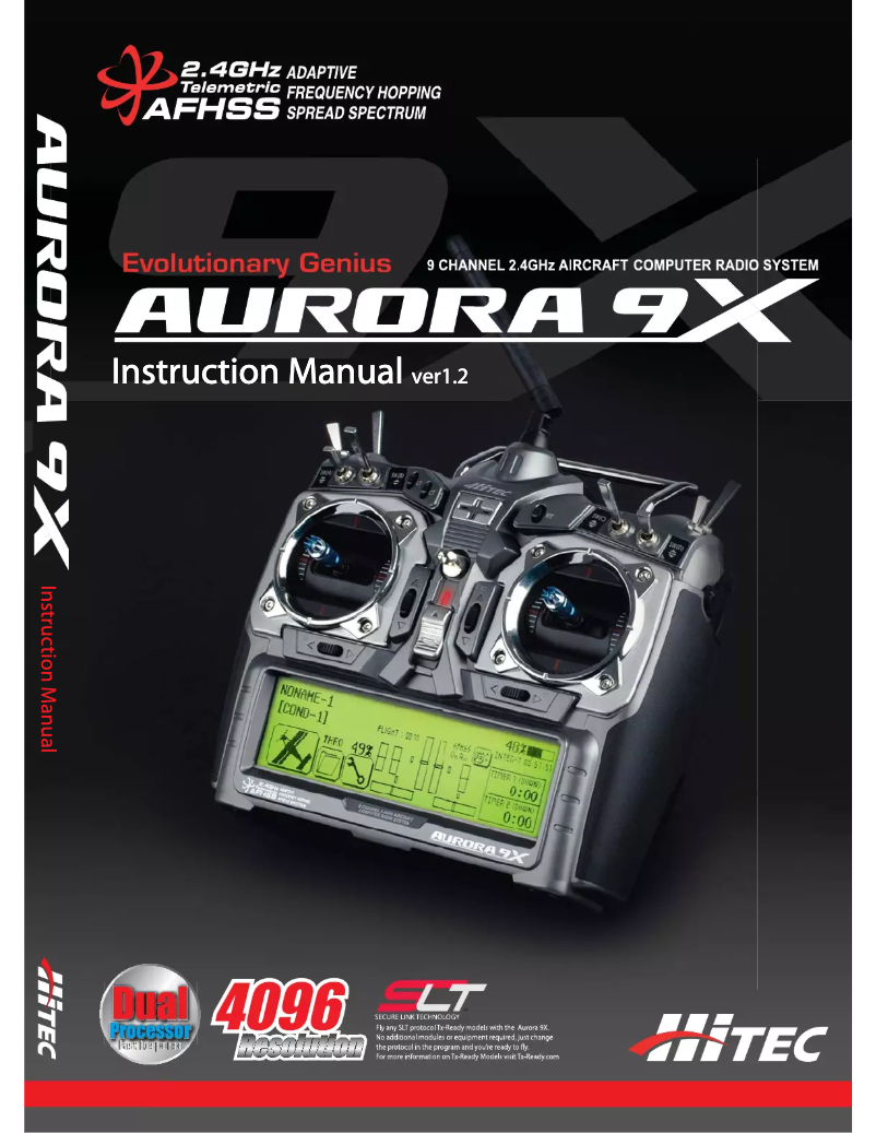 Page 1 of the manual User Manual Hitec Aurora 9X