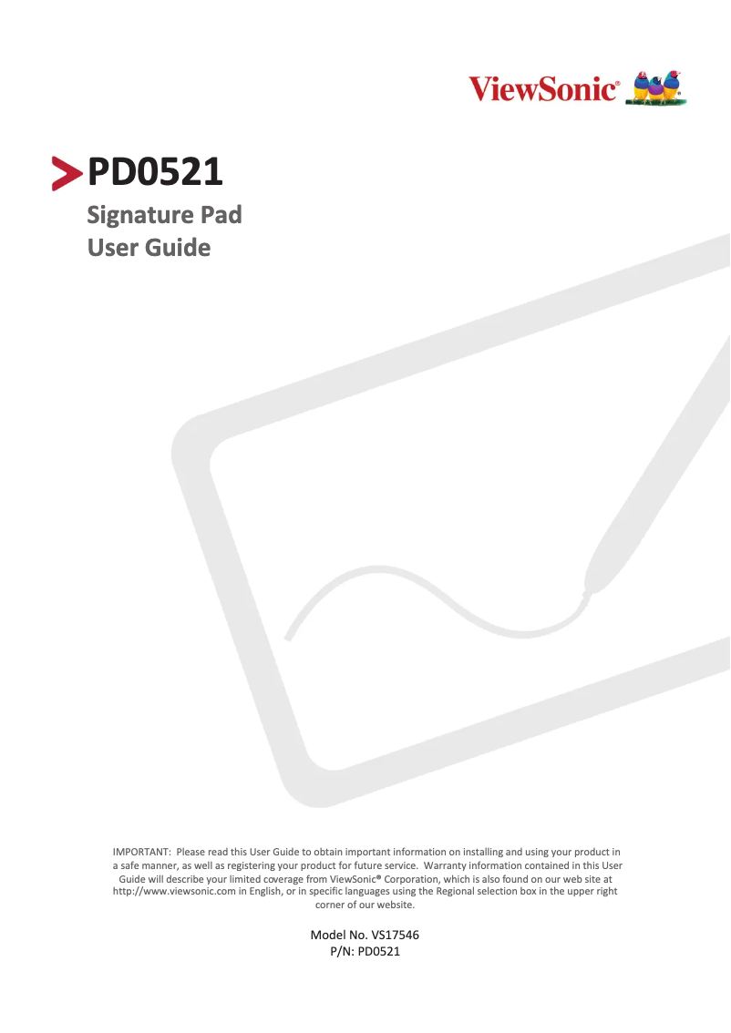 Image de la première page du manuel de l'appareil PD0521