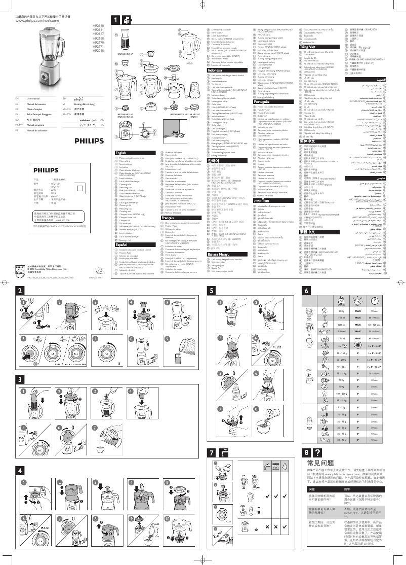 First page image of the manual for Viva Collection HR2168