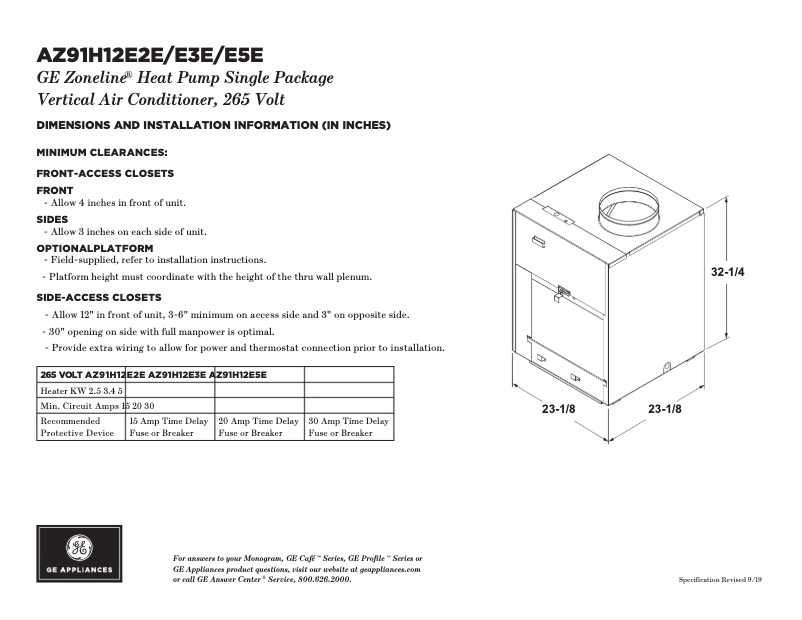 First page image of the manual for AZ91H12E2E