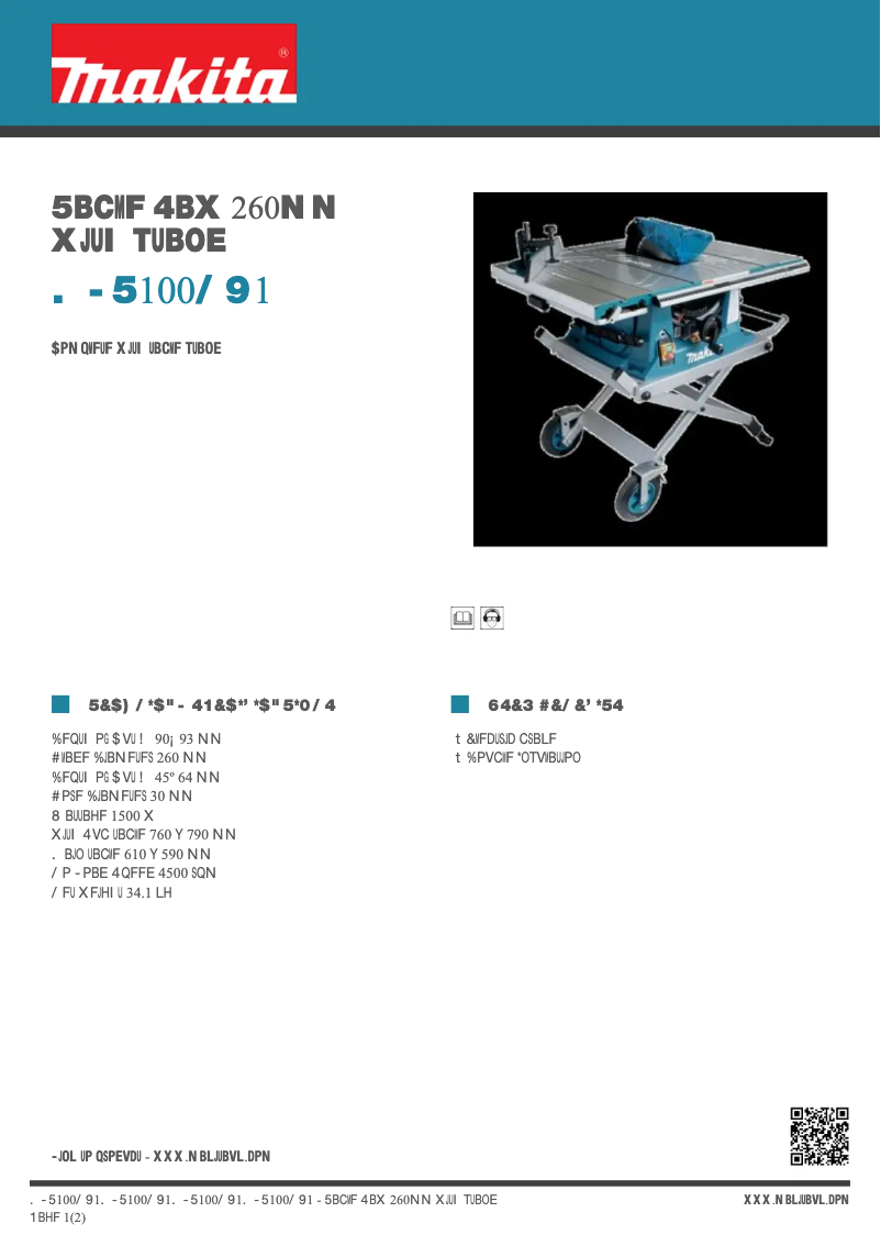 First page image of the manual for MLT100NX1