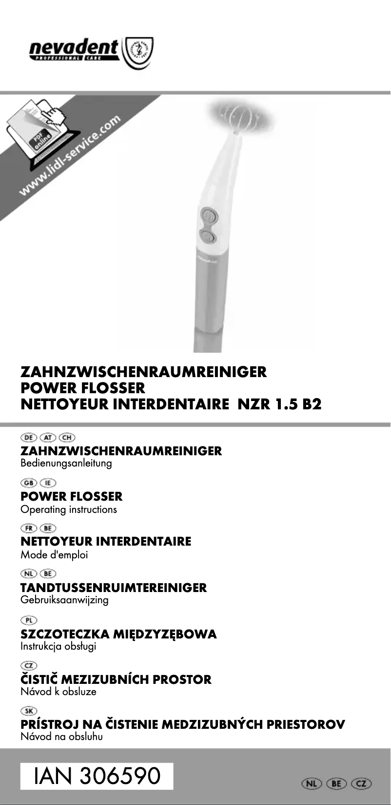 Page 1 of the manual User Manual Nevadent NZR 1.5 B2