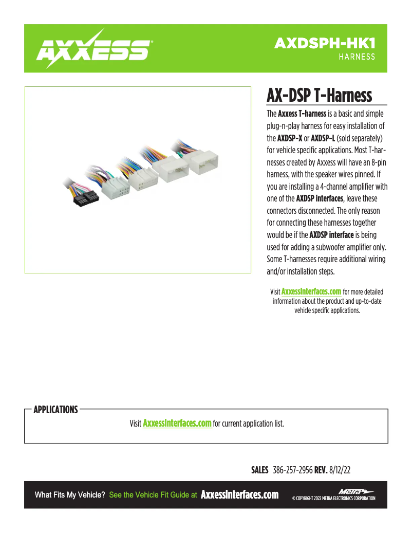 First page image of the manual for AXDSPH-HK1