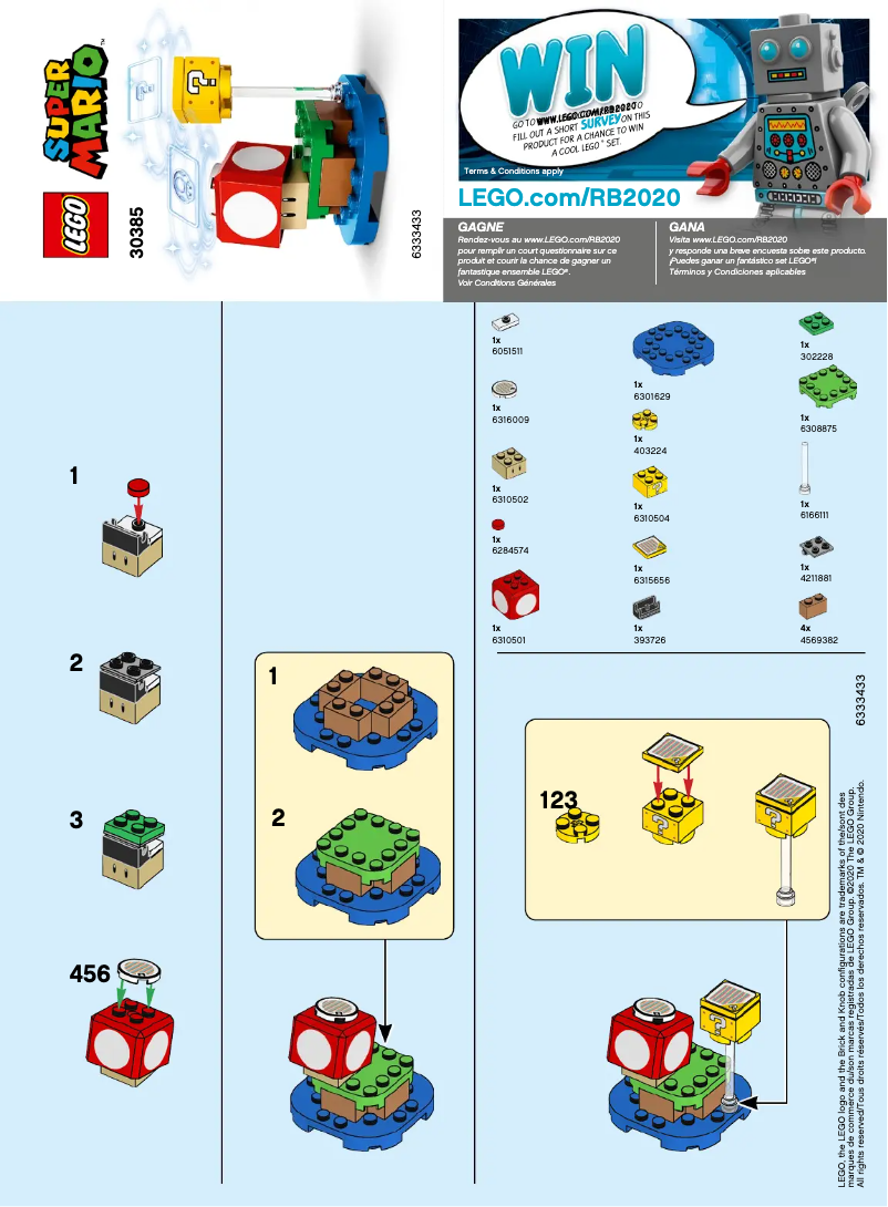 Page 1 of the manual User Manual Lego Super Mario 30385
