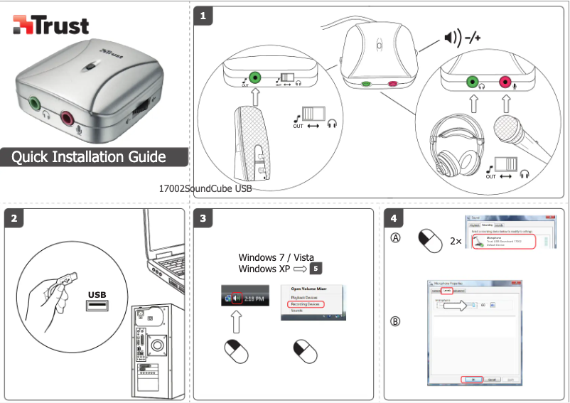 Page 1 of the manual User Manual Trust SoundCube