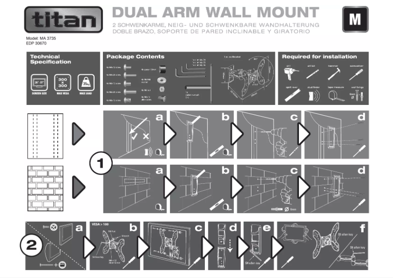 First page image of the manual for MA 3735