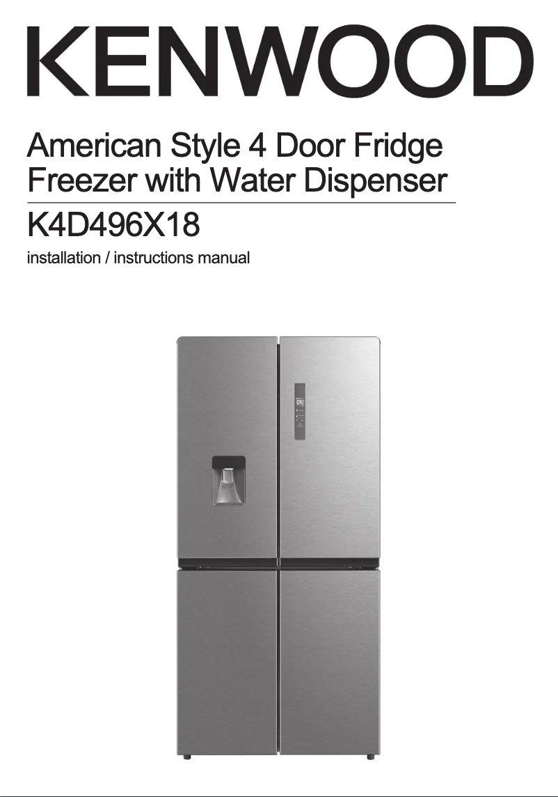 First page image of the manual for K4D496X18