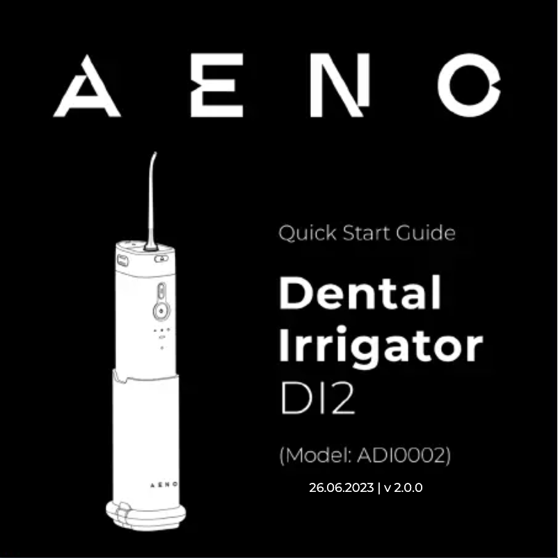 Page 1 of the manual Quick Start Guide AENO DI2