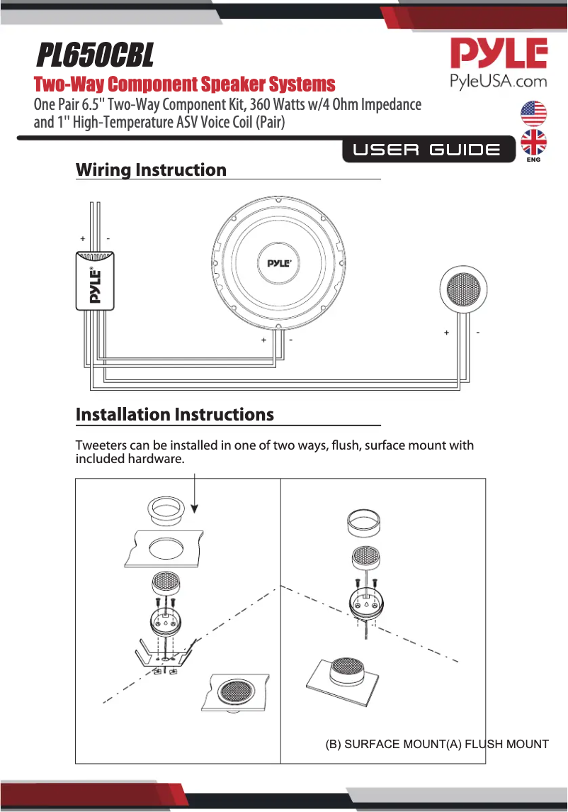 First page image of the manual for PL650CBL