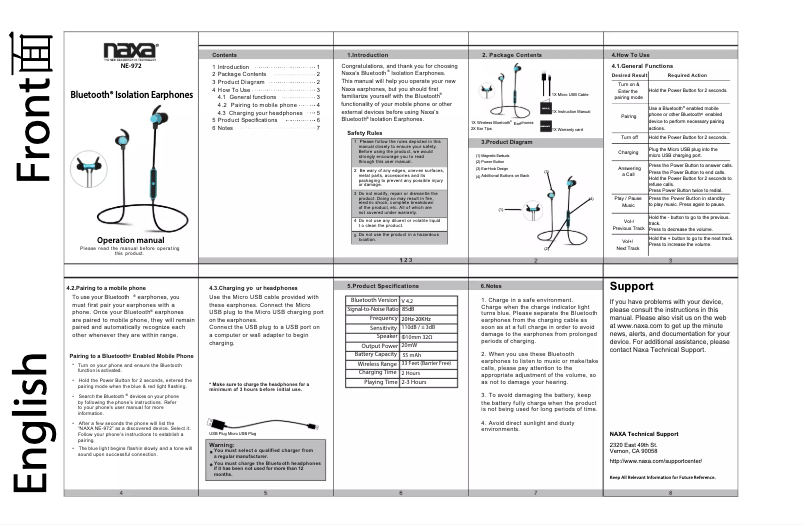 Page 1 of the manual User Manual Naxa NE-972