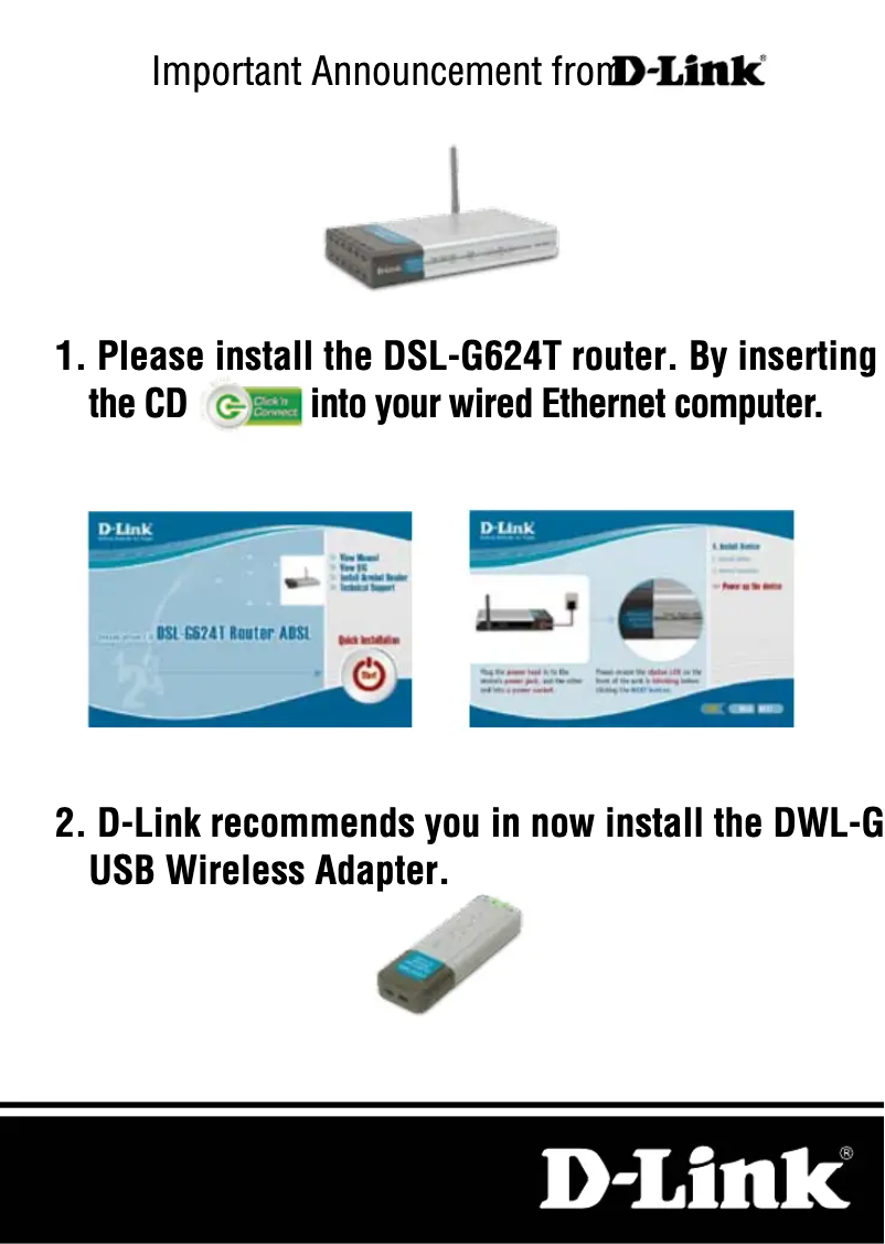 First page image of the manual for DSL-924