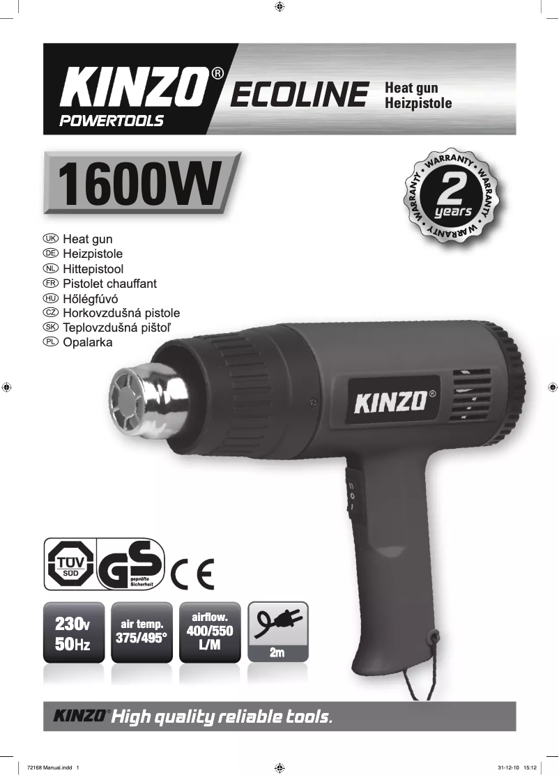 First page image of the manual for Ecoline