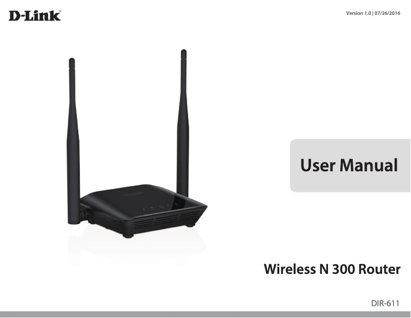 First page image of the manual for DIR-611